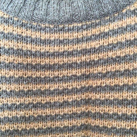Haberdasher - Light brown and peach vertical stripe pullover sweater - Picture 2 of 5